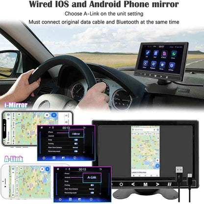 Drivadeo Portable Radio GPS Navigation Compatible with CarPlay & Android AUTO